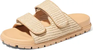 Mattiventon Raffia Sandals for Women Espadrille Summer Beach Sandals Comfortable Slip on Open Toe Flat Sandals for Causal Vacation