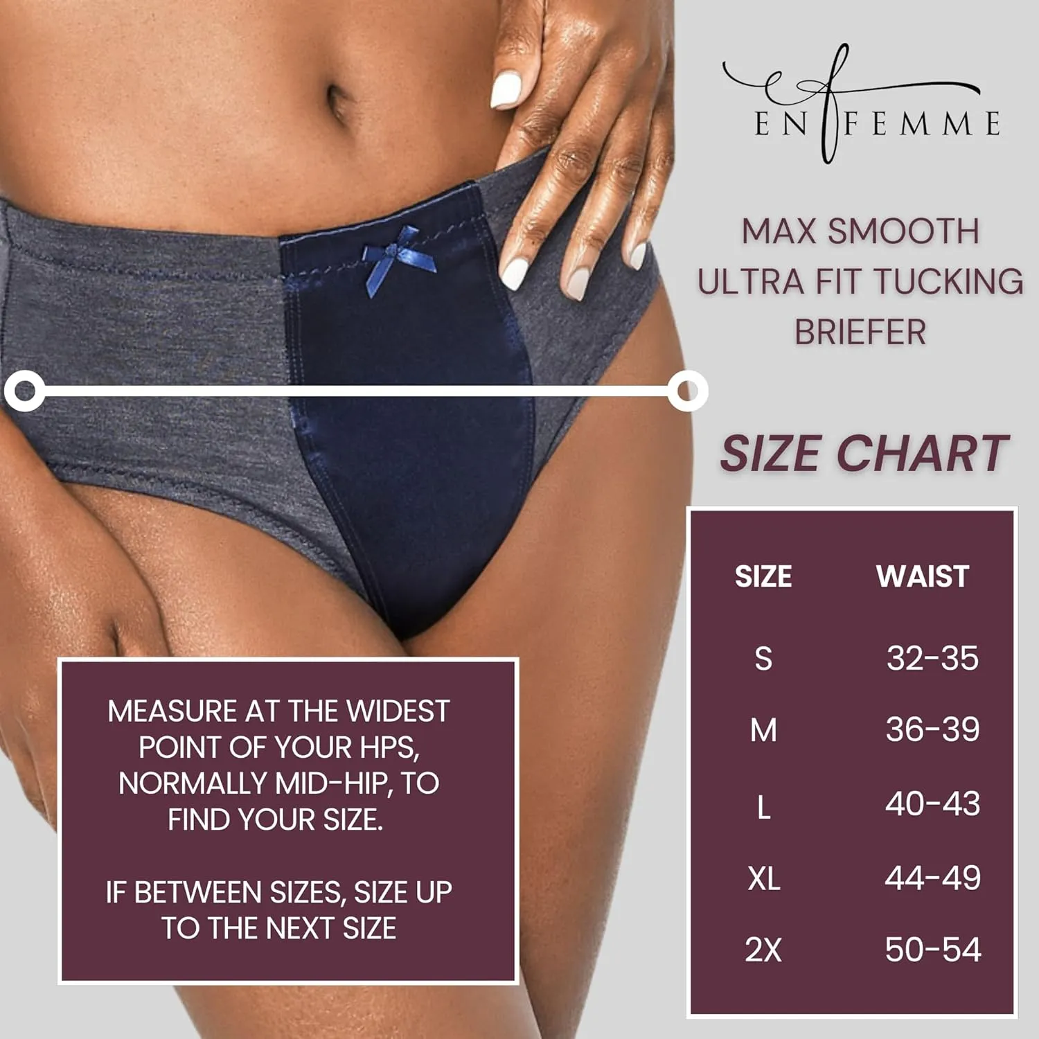 Max Smooth Ultra Fit Briefer Gaff for Transgender Women and Those Who Tuck