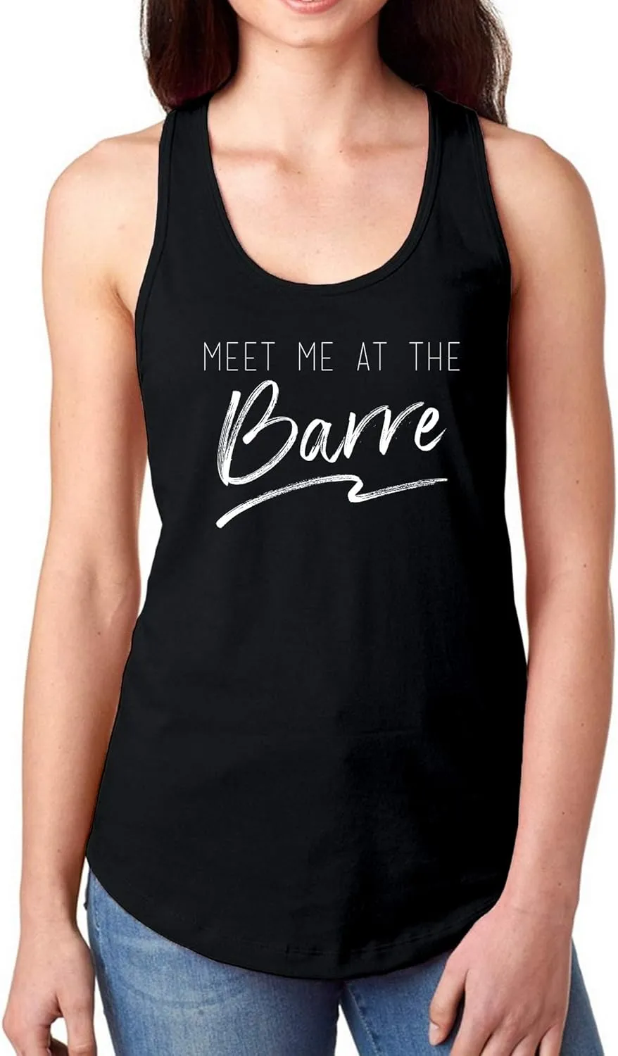 Meet Me at The Barre - Funny Ballet Fitness Womens Racerback Tank