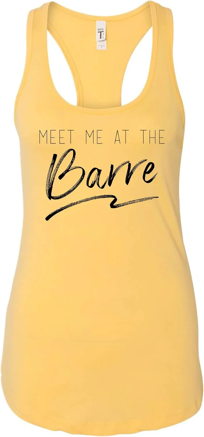 Meet Me at The Barre - Funny Ballet Fitness Womens Racerback Tank