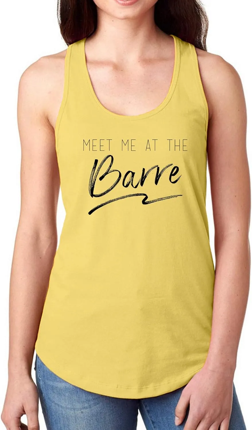 Meet Me at The Barre - Funny Ballet Fitness Womens Racerback Tank
