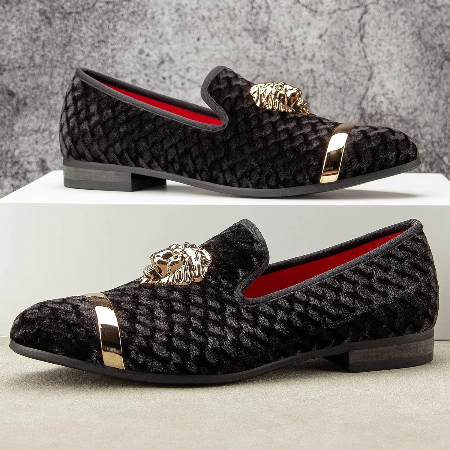 Meijiana Men's Loafers Lightweight Slip-On Moccasins Stylish Dress Shoes Breathable Tassels Loafers