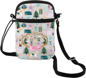 MEIKIUP Walnut Characters Crossbody Bag Ballet Ballet Dancer Zipper Bag Fairy Tales Lovers Gifts Dance Gifts