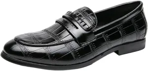 Men Loafers Split Leather Breathable Slip On Casual Shoes Black Dress Walking Flats Soft Comfort Summer