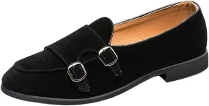 Men Office Flats Shoes Slip On Dress Loafers Breathable Formal Spring Autumn Suede Casual Walking