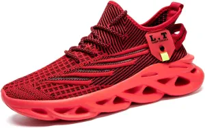 Men Running Shoes Slip On Tennis Walking Shoes Lightweight Breathable Sneakers for Gym Work Casual Soft Sole Trainers Non Slip Athletic Footwear