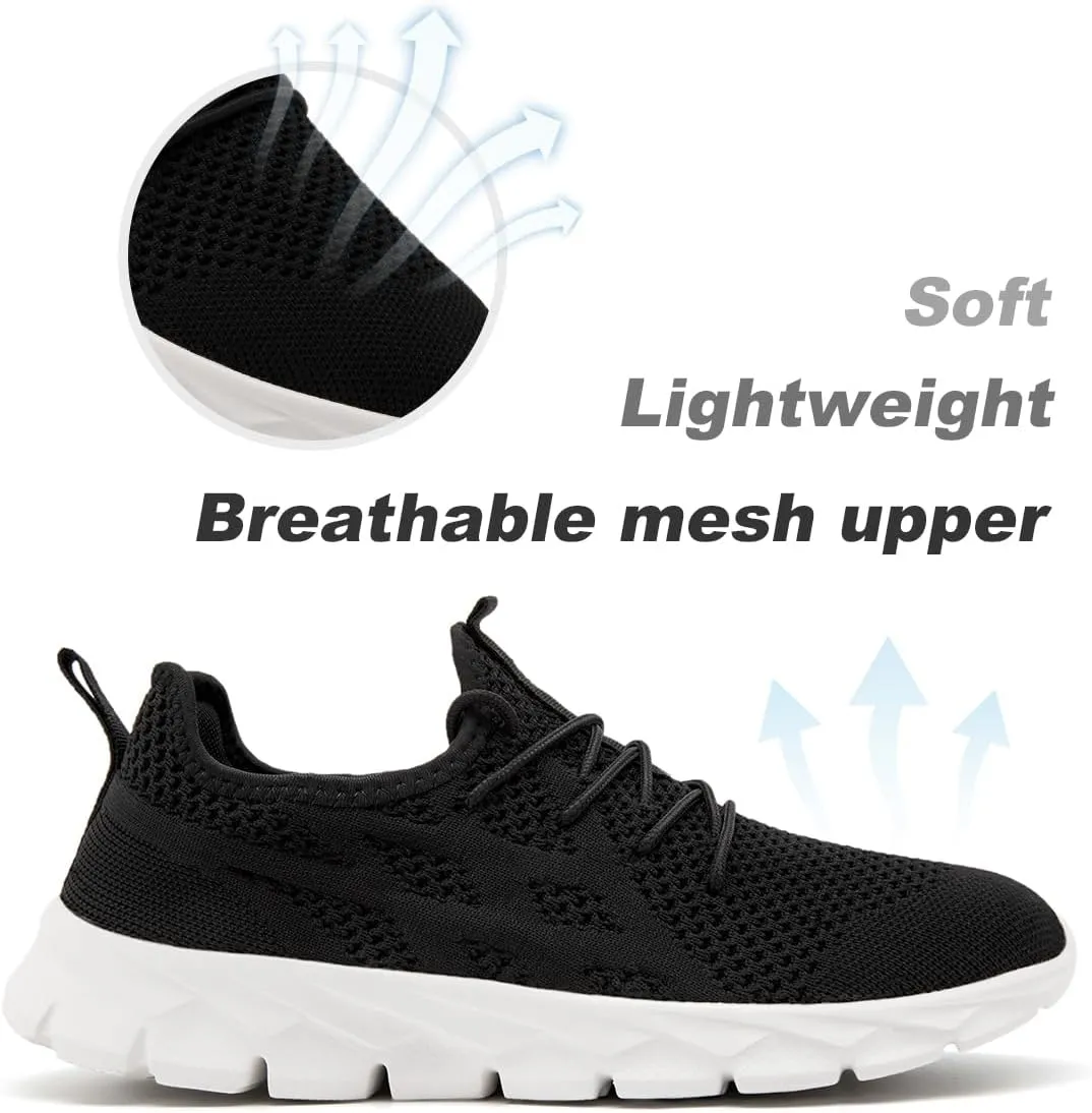 Men Slip On Running Shoes Lightweight Breathable Tennis Gym Sneakers Cushioned Sports Comfort for Walking Training Leisure Design