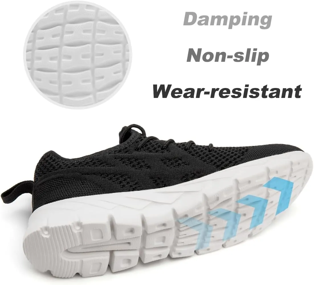 Men Slip On Running Shoes Lightweight Breathable Tennis Gym Sneakers Cushioned Sports Comfort for Walking Training Leisure Design