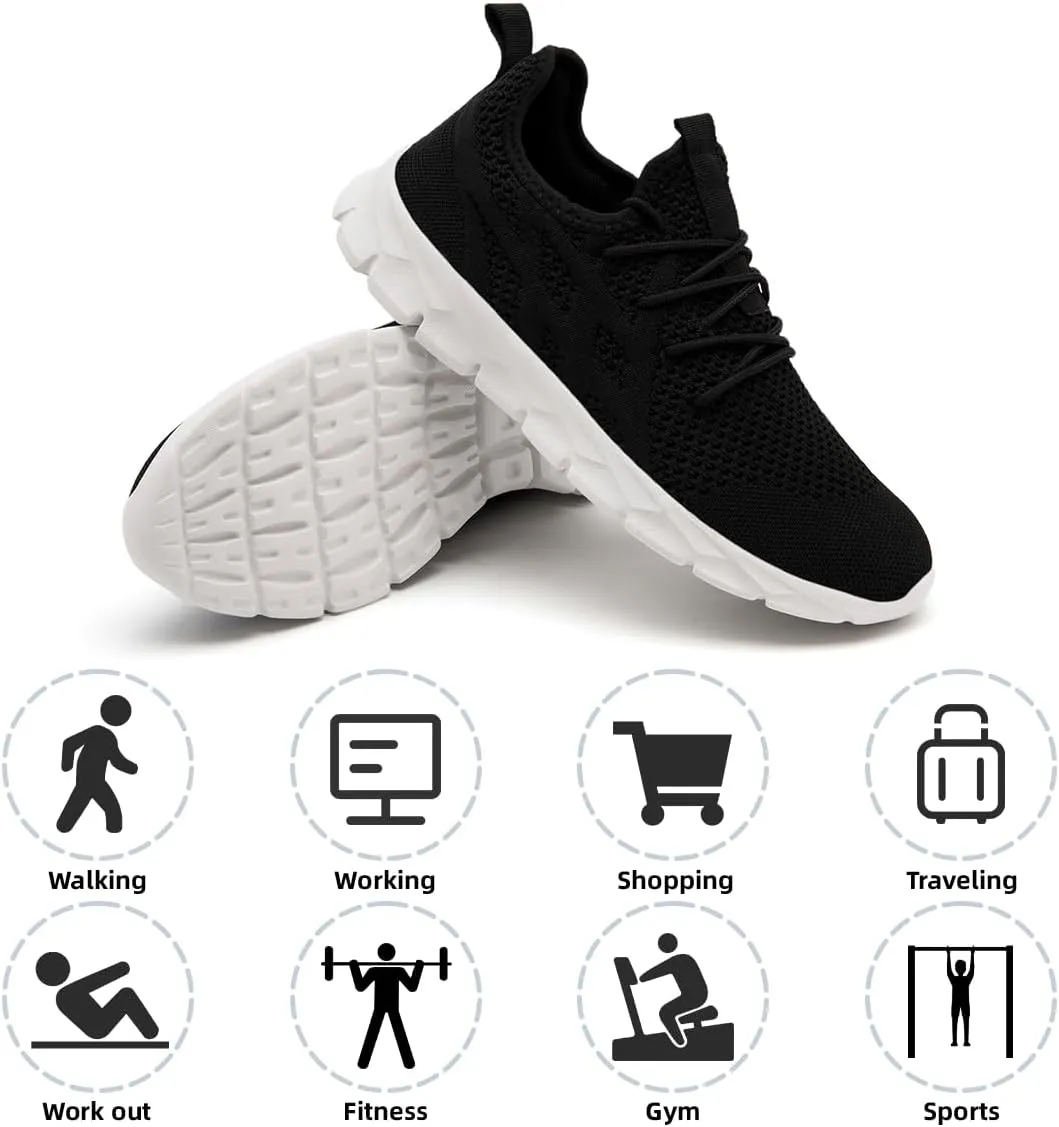 Men Slip On Running Shoes Lightweight Breathable Tennis Gym Sneakers Cushioned Sports Comfort for Walking Training Leisure Design