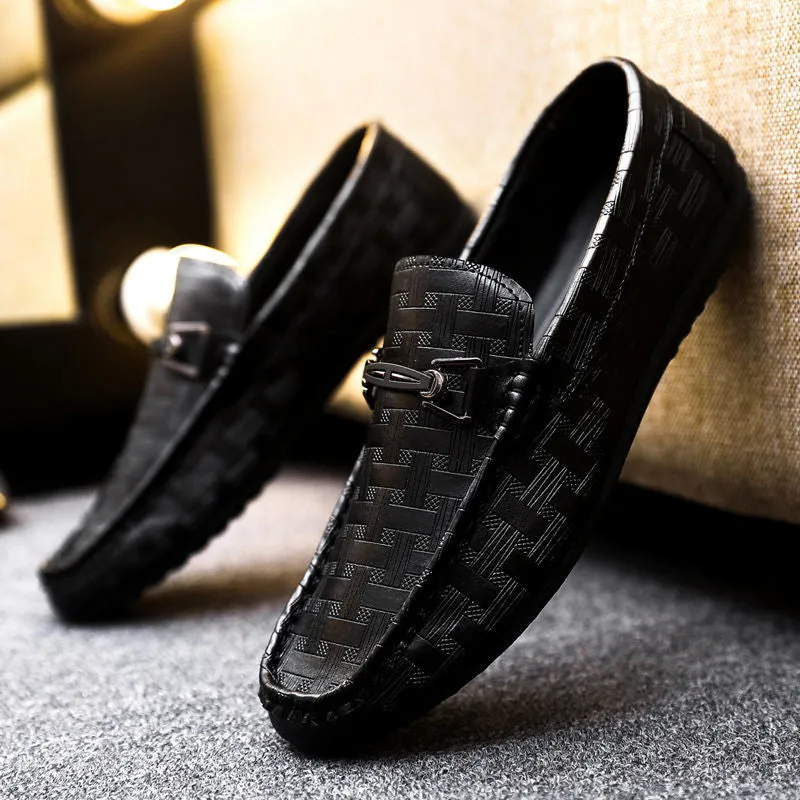 Men's Breathable versatile slip-on leather shoes