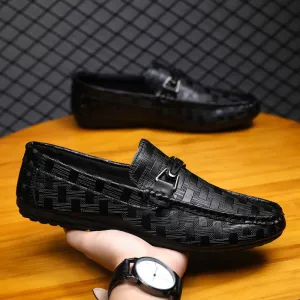 Men's Breathable versatile slip-on leather shoes