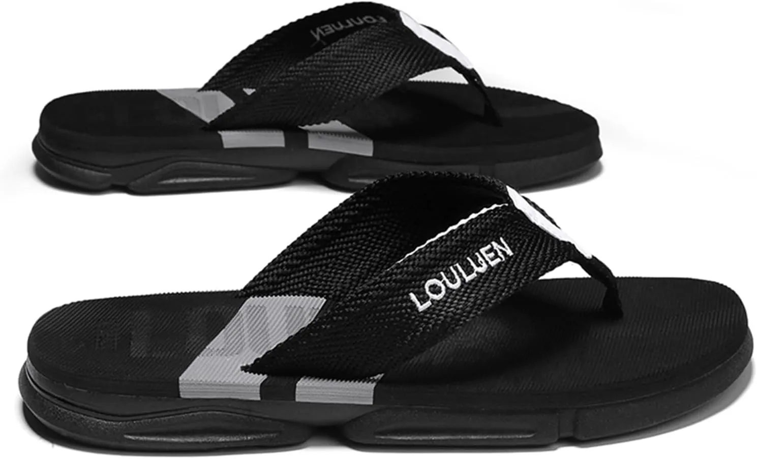 Men's Color Block Summer Flip Flops | Outdoor Leisure Beach Shoes for Men | Men's Slip-on Slippers with Anti-slip Sole