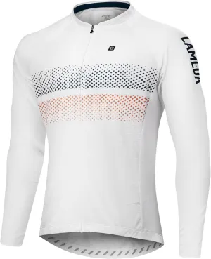 Men's Cycling Jersey Long Sleeve, Breathable Moisture Wicking Bike Shirt, Lightweight Biking Shirt with 3 Rear Pockets