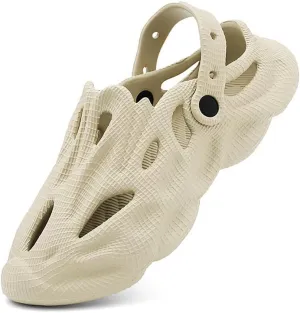 Men's Fashion Plain Color Clogs Anti Skid Closed-Toe Slides Slippers Quick Drying Foam Runners for Indoor Outdoor Shower Beach Pool