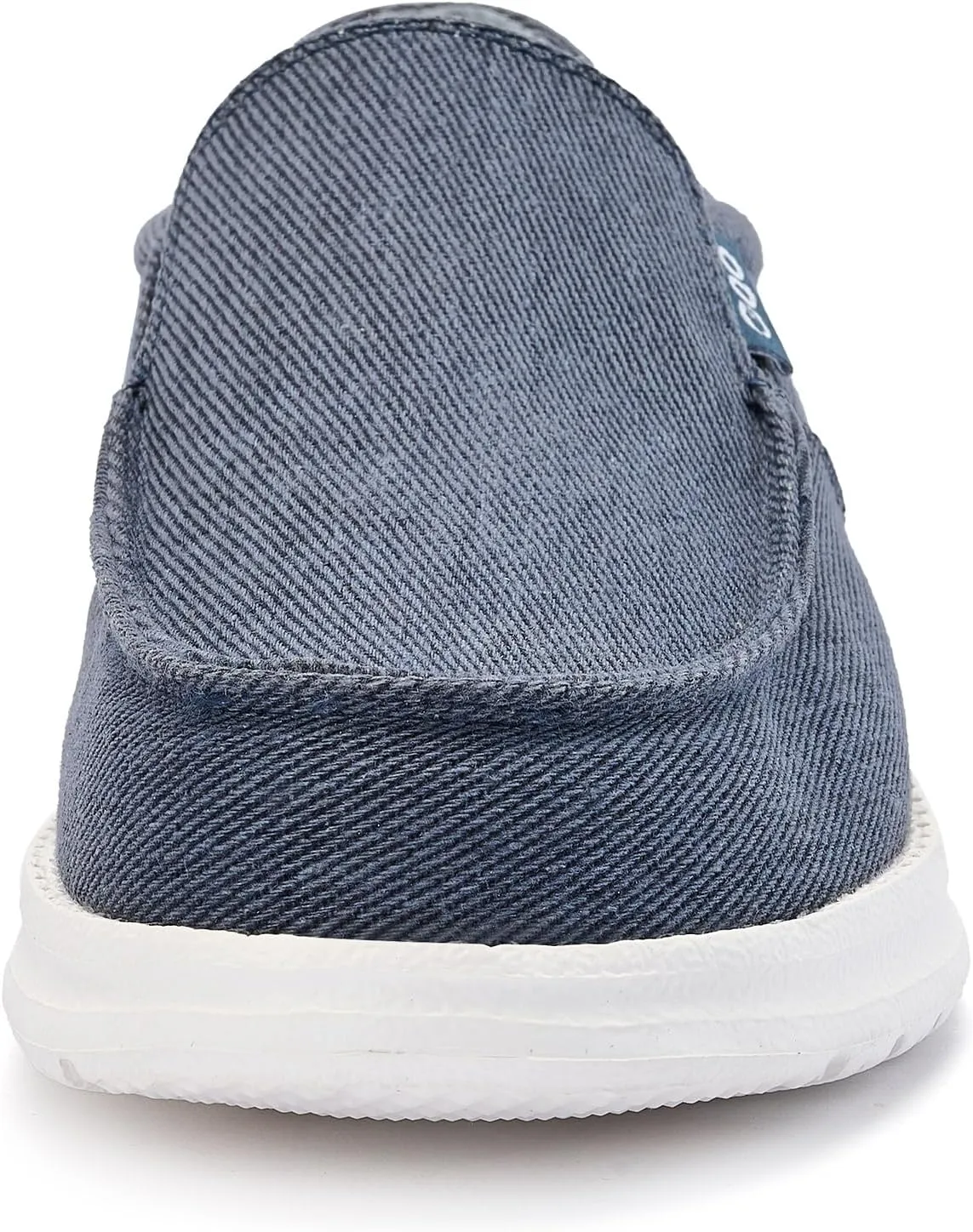 Mens Hands Free Slip-on Loafers Shoes Wide Width Casual Canvas Loafers Shoes Mens Boat Shoes Lightweight Non-Slip Walking Shoes Soft Sneakers