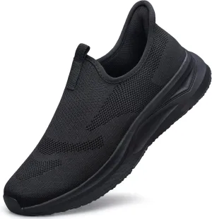 Men's Hands Free Slip On Walking Shoes Non Slip Laceless Lightweight Comfortable Tennis Sneakers