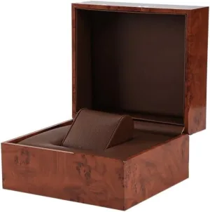 Mens Jewellery Box Watch Box Two-Color Clamshell Wood Wood Grain Watch Storage Box Jewelry Box Vision Watch Gift Box