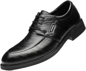 Mens Leather Shoes Luxury Slip-on Dress Shoes Wedding Breathable Business Oxford Derby