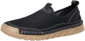 Men's Loafers Moccasins Comfort Breathable Slip On Hollow Sandals Walking Shoes Summer Breathable Driving Shoes Slip-On Shoes with Non-Slip Sole