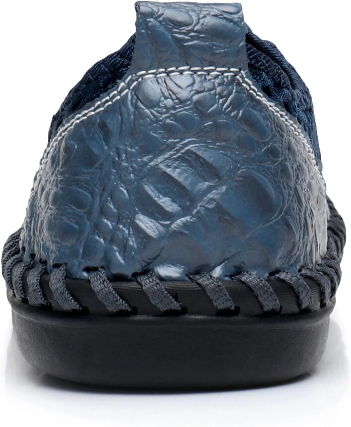 Men's Mesh Breathable Walking Loafers Outdoor Lightweight Slip-on Mesh Casual Shoes Stitching Honeycomb Hiking Shoes