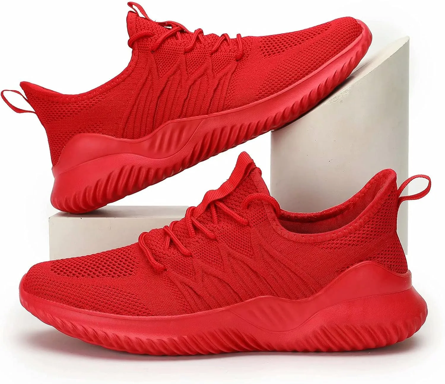 Mens Running Shoes Slip-on Walking Sneakers Lightweight Breathable Casual Soft Sole Trainers