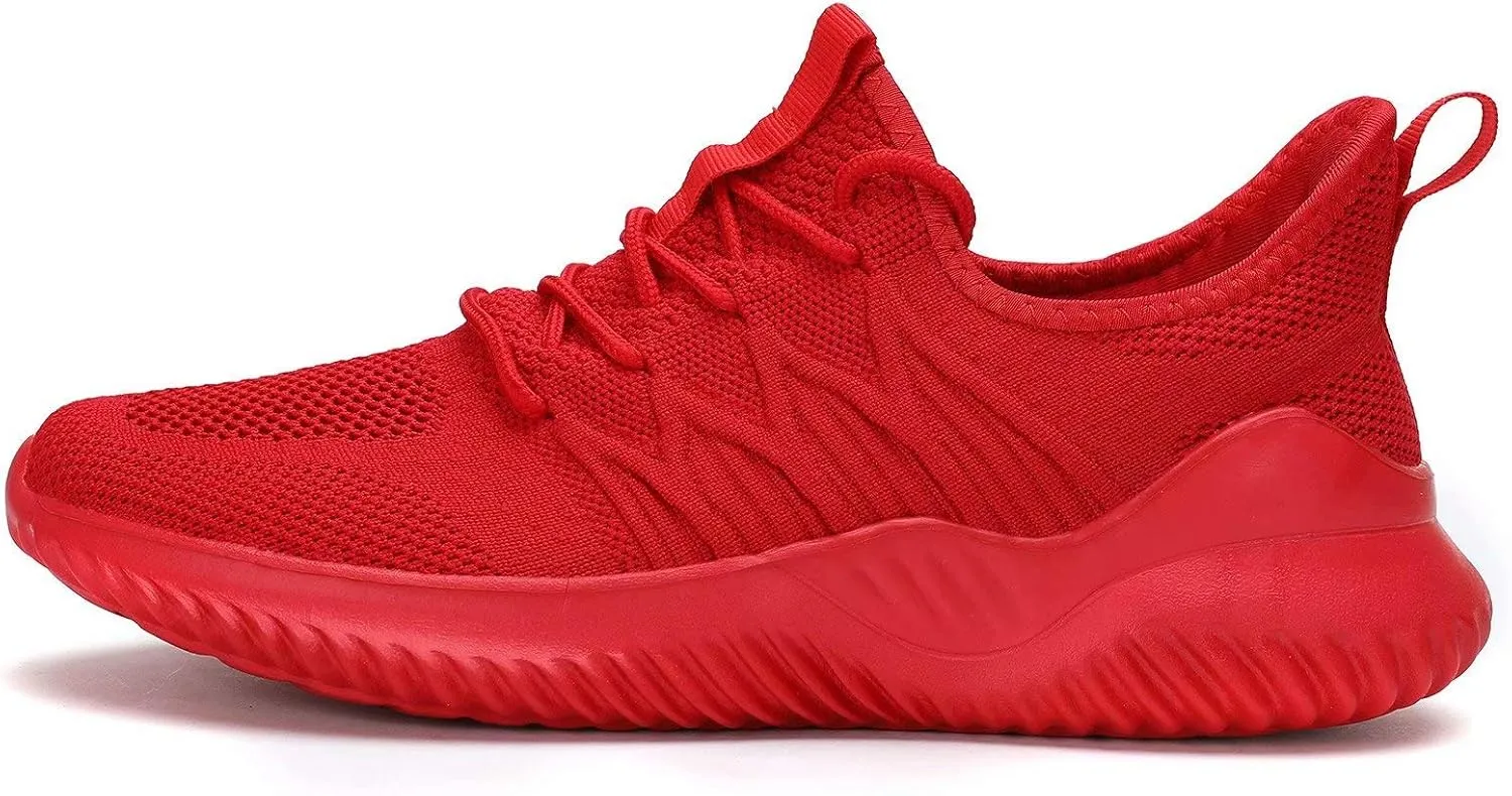 Mens Running Shoes Slip-on Walking Sneakers Lightweight Breathable Casual Soft Sole Trainers