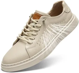 Men's Skateboarding Shoes, Leather, Breathable, Anti-Skid, Spring/Summer/Autumn