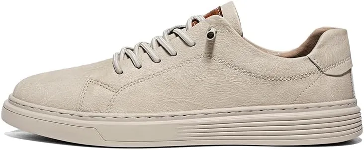 Men's Skateboarding Shoes, Leather, Breathable, Anti-Skid, Spring/Summer/Autumn