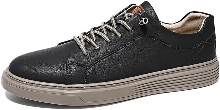 Men's Skateboarding Shoes, Leather, Breathable, Anti-Skid, Spring/Summer/Autumn