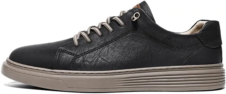 Men's Skateboarding Shoes, Leather, Breathable, Anti-Skid, Spring/Summer/Autumn