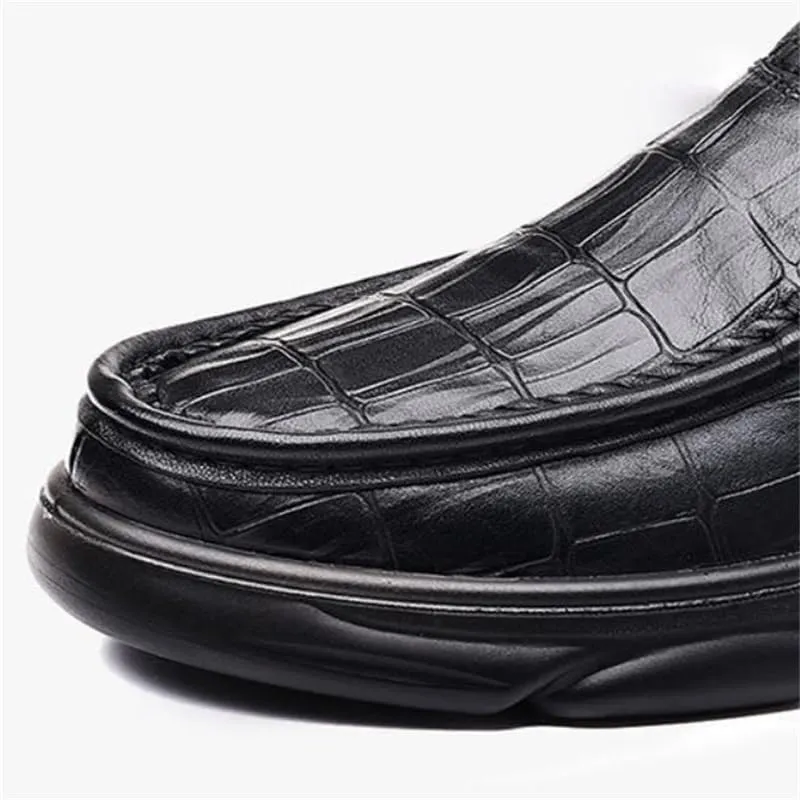 Men's Slip On Oxford Dress Shoes Embossing Design Classic Lace Up Formal Slip Resistant Shoes Men Loafers Casual On Shoes(D,7.5)