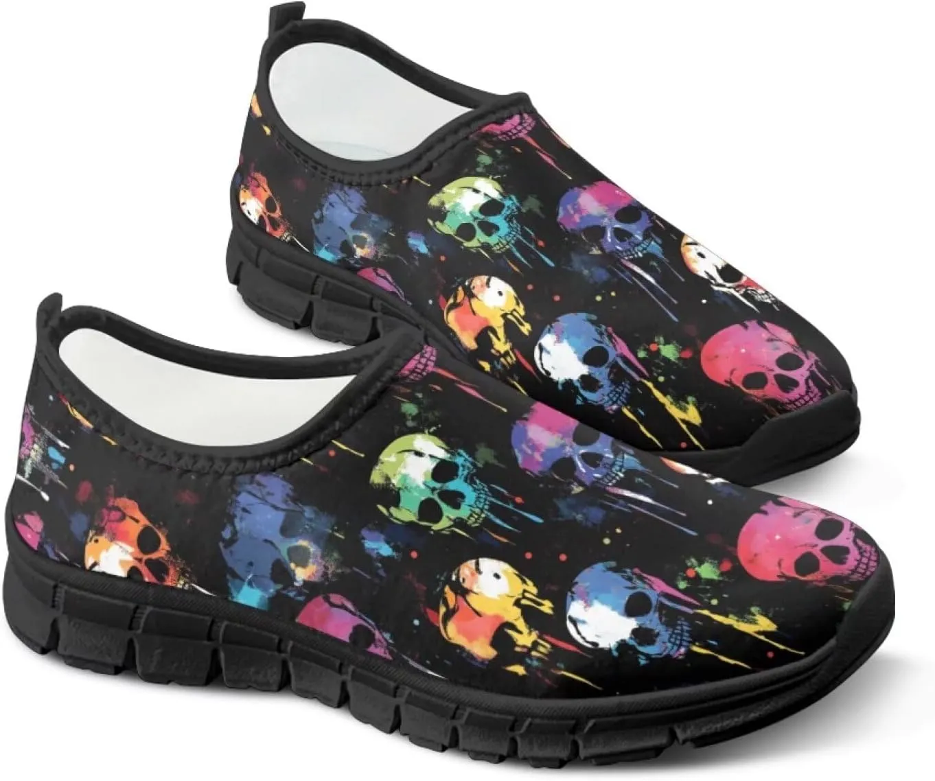 Men's Slip On Sneakers Comfy Slip On Running Shoes Men Walking Loafers Breathable