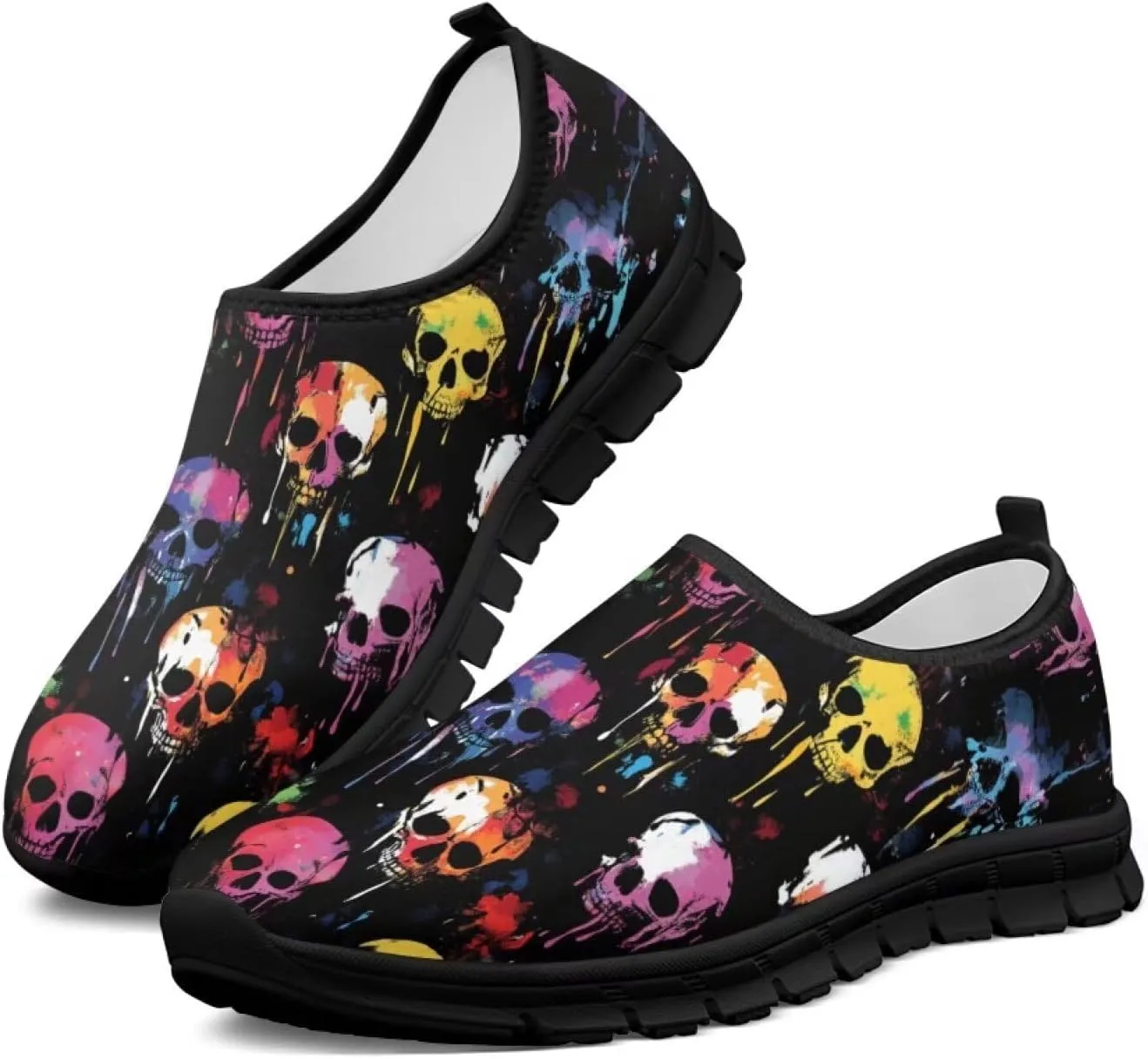 Men's Slip On Sneakers Comfy Slip On Running Shoes Men Walking Loafers Breathable