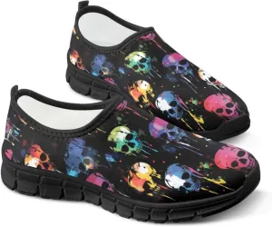 Men's Slip On Sneakers Comfy Slip On Running Shoes Men Walking Loafers Breathable
