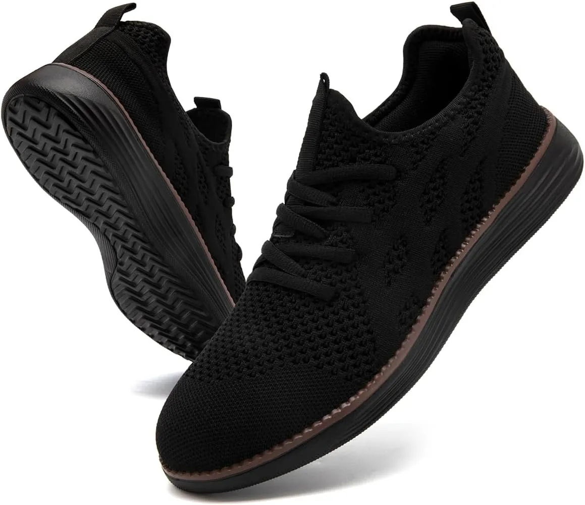 Mens Slip On Sneakers Walking Tennis Shoes Running Gym Athletic Workout Non Slip Fashion Casual Lightweight Breathable Soft Sole Mesh