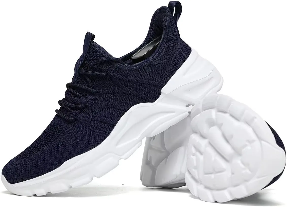 Mens Slip on Walking Shoes Non Slip Breathable Lightweight Sneakers Athletic Tennis Running Shoes for Gym Travel Jogging