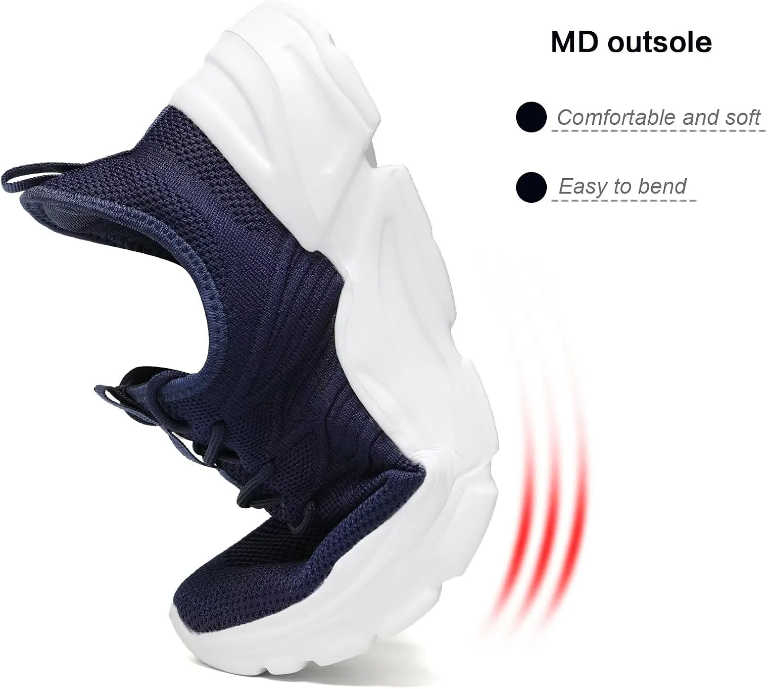 Mens Slip on Walking Shoes Non Slip Breathable Lightweight Sneakers Athletic Tennis Running Shoes for Gym Travel Jogging