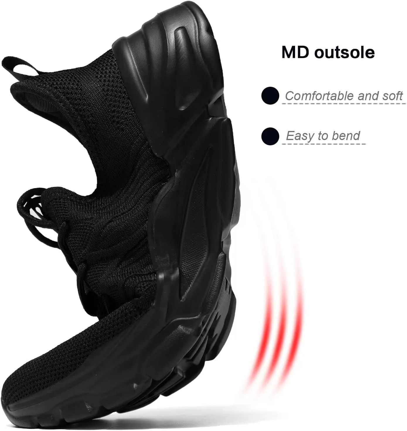 Mens Slip on Walking Shoes Non Slip Breathable Lightweight Sneakers Athletic Tennis Running Shoes for Gym Travel Jogging