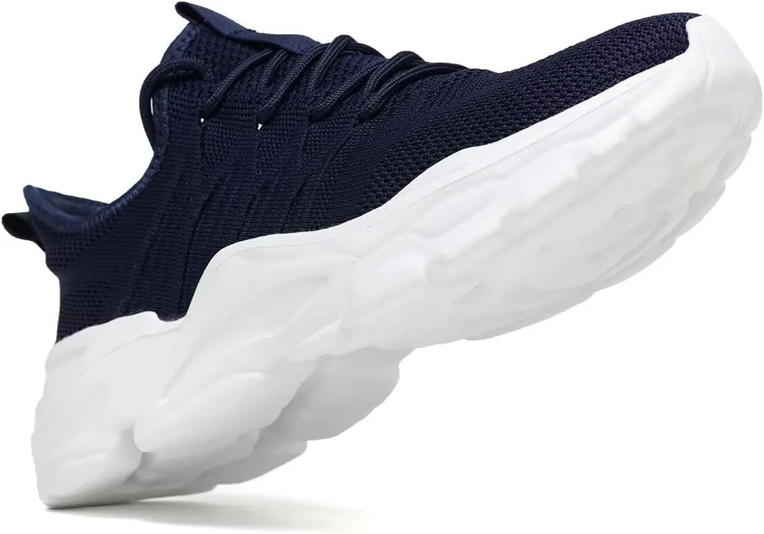 Mens Slip on Walking Shoes Non Slip Breathable Lightweight Sneakers Athletic Tennis Running Shoes for Gym Travel Jogging