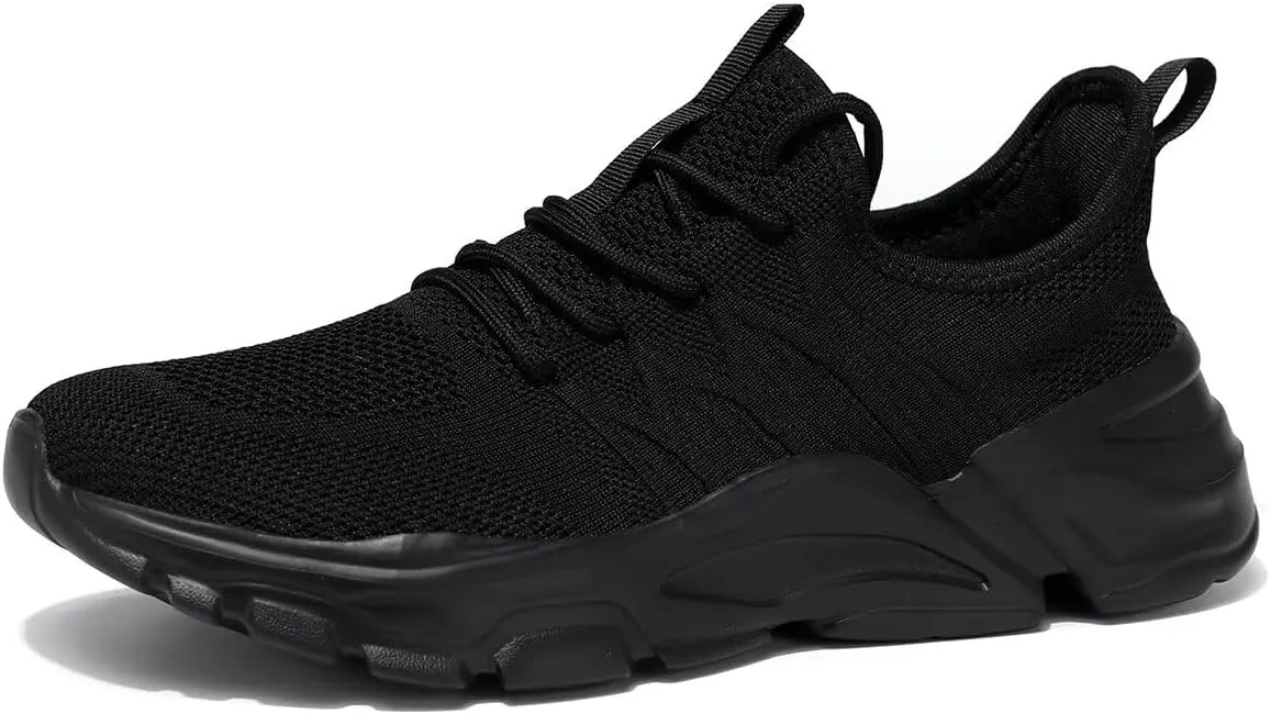 Mens Slip on Walking Shoes Non Slip Breathable Lightweight Sneakers Athletic Tennis Running Shoes for Gym Travel Jogging