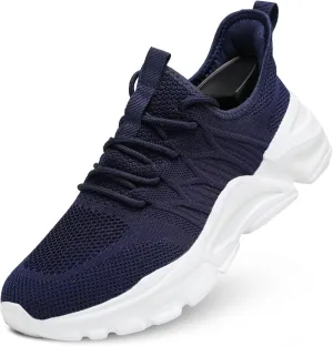 Mens Slip on Walking Shoes Non Slip Breathable Lightweight Sneakers Athletic Tennis Running Shoes for Gym Travel Jogging