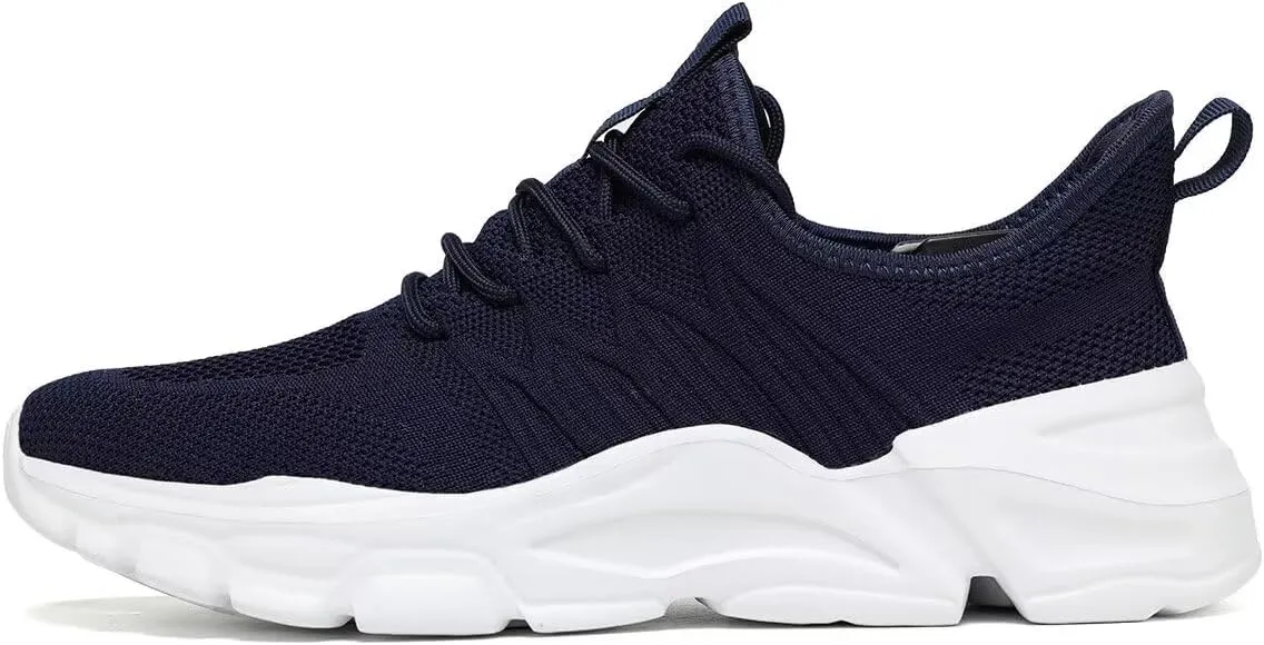 Mens Slip on Walking Shoes Non Slip Breathable Lightweight Sneakers Athletic Tennis Running Shoes for Gym Travel Jogging