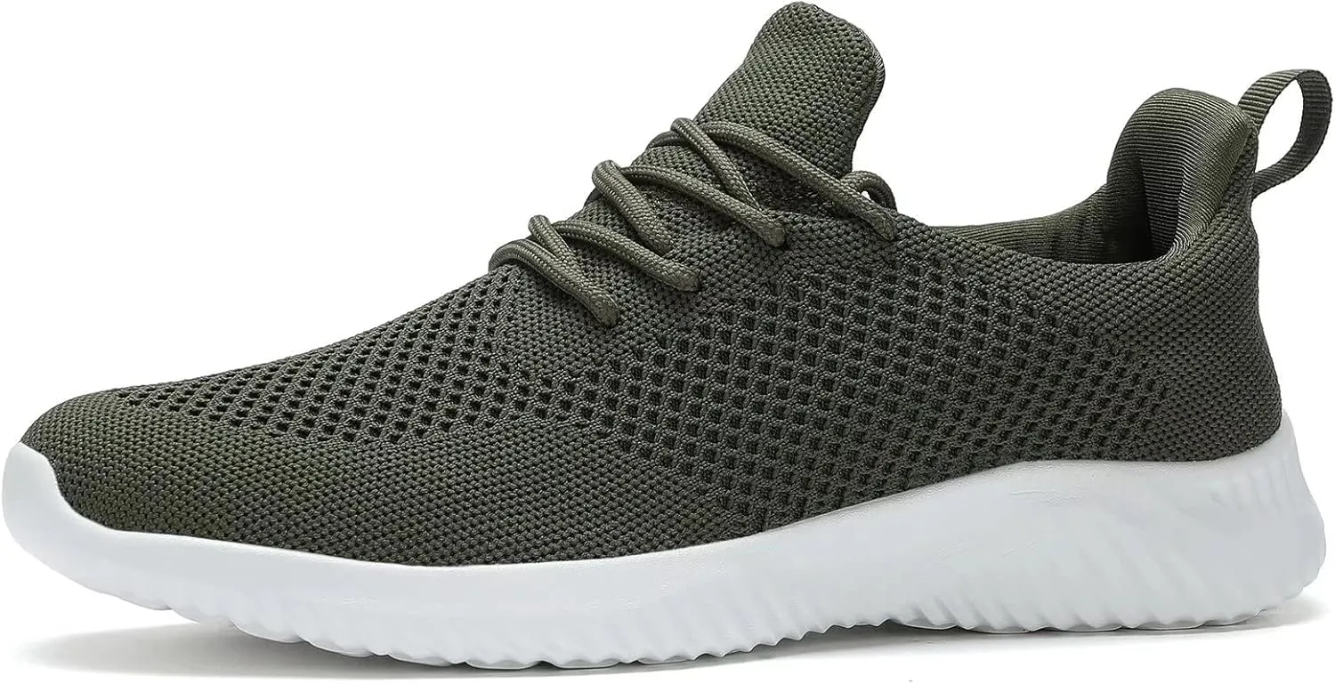 Men's Slip on Walking Shoes Ultra Light Breathable Non Slip Running Shoes Casual Fashion Sneakers Mesh Workout Sports