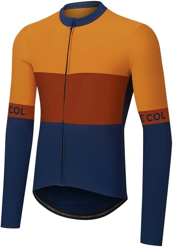 Men’s Sport Long Sleeve Jersey | Zip Closure Cycling Shirt | Rear Pockets, Sustainable Construction, Relaxed Fit