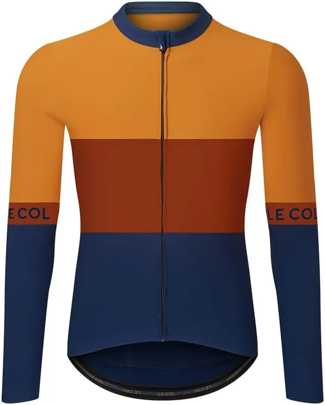 Men’s Sport Long Sleeve Jersey | Zip Closure Cycling Shirt | Rear Pockets, Sustainable Construction, Relaxed Fit