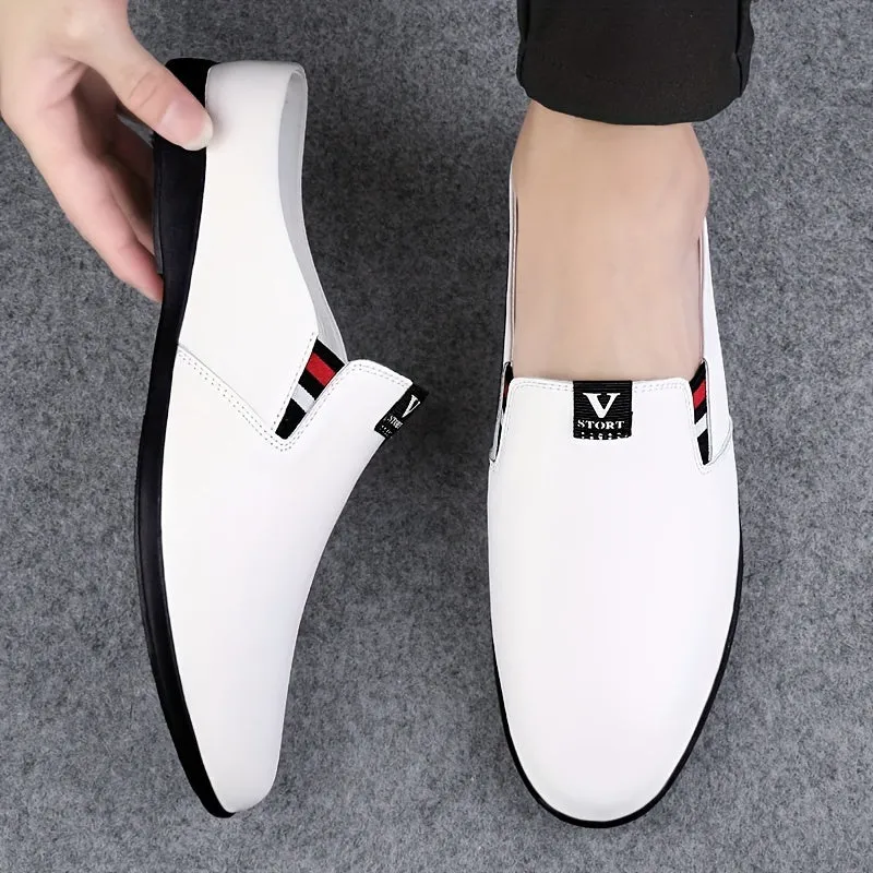 Men's Summer Slip-On Mules - Breathable Split Leather Upper, Non-Slip Rubber Sole, Comfortable PU Inner Lining, Round Toe Design, Casual Style for Casual Attire, Mule Shoes