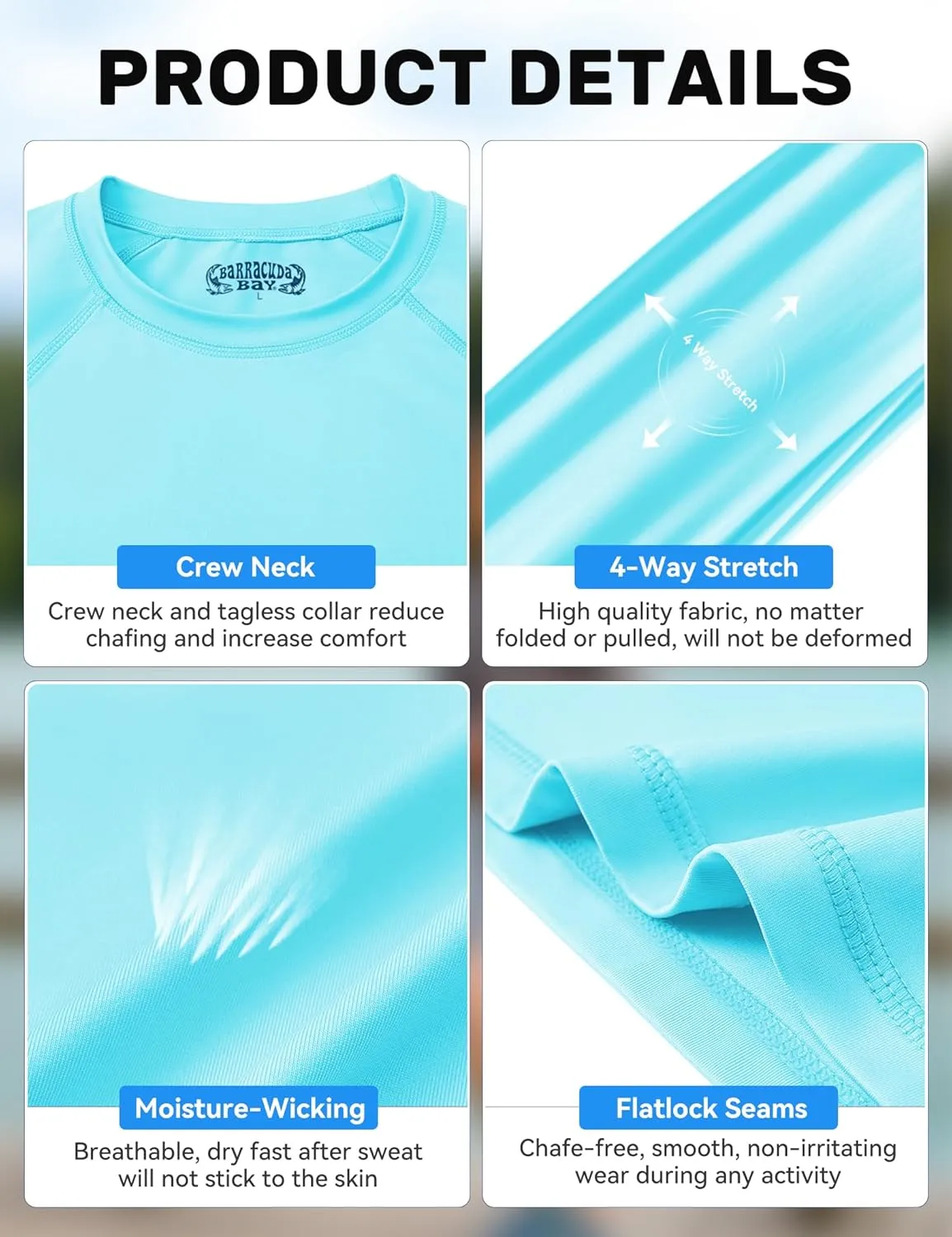 Mens UV Sun Protection Long Sleeve Shirts Rash Guard for Outdoor Fishing Hiking Swimming UPF 50 