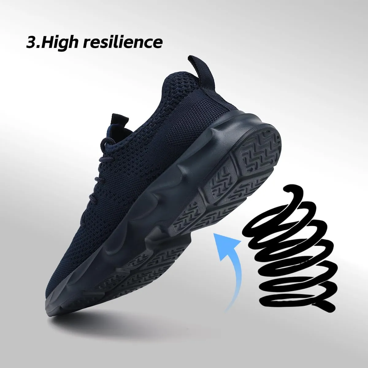 Mens Walking Running Shoes Slip On Sneakers Non Slip Workout Tennis Athletic Casual Lightweight Breathable Mesh Shoes