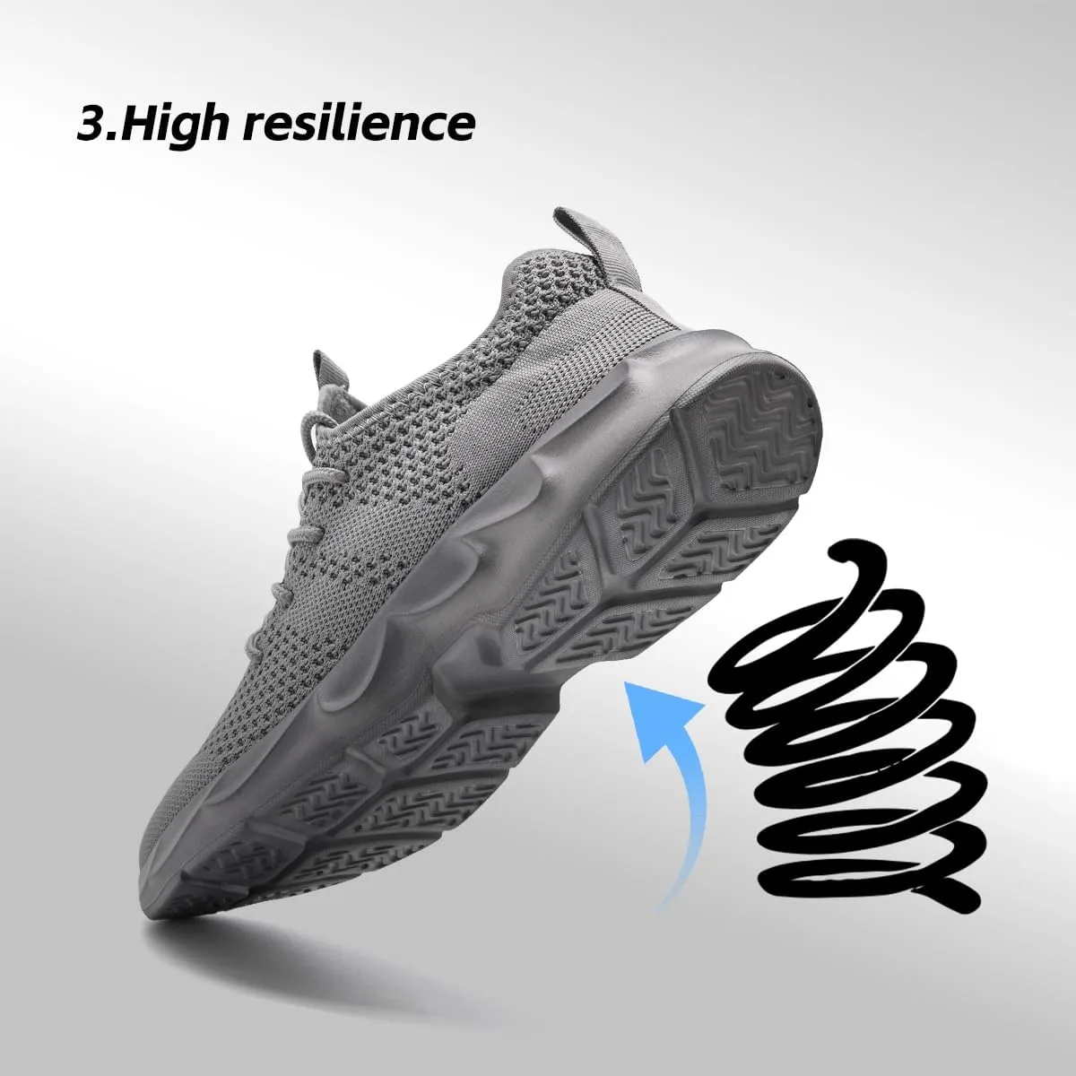 Mens Walking Running Shoes Slip On Sneakers Non Slip Workout Tennis Athletic Casual Lightweight Breathable Mesh Shoes