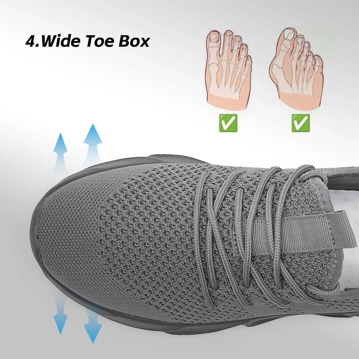 Mens Walking Running Shoes Slip On Sneakers Non Slip Workout Tennis Athletic Casual Lightweight Breathable Mesh Shoes